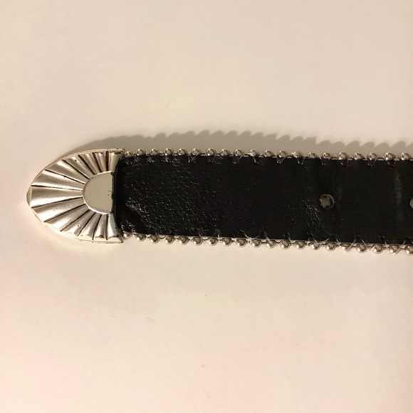 B.B. Simon Handmade Black Leather Belt - 30 - Picture 11 of 14